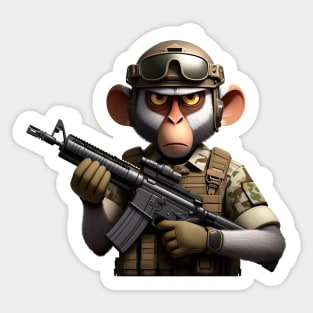 Tactical Monkey Sticker